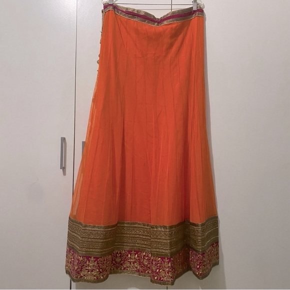 Pink and orange Lehenga - Picture 2 of 11
